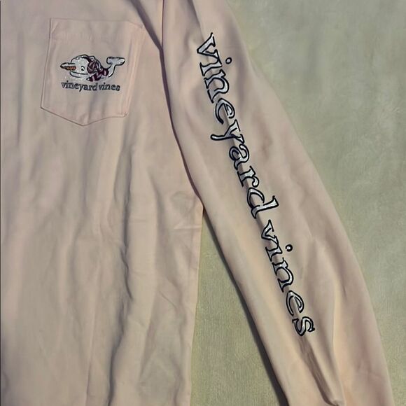 Vineyard Vines Pink Long Sleeve Tee Soft Cotton Crew Neck - Picture 4 of 6